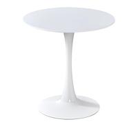 GFHTRELY Bureau D'ordinateur Tulipe Table Ronde De Négociation Café Lait Thé Dessert Boutique Et Chaise Combinaison Ménage Petite À Manger Balcon Chaises Table de Jeu(White 60cm)
