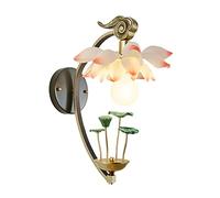 GFHTRELY Lampe Murale Créatif Nouveau Style Chinois Applique Chambre Chevet allée Porche Applique Balcon Zen TV Fond Mur Lotus Lampe Applique de Chambre à Coucher