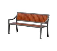 GFHTRELY Meuble d'entrée Chaise de parc Banc d'extérieur en acier inoxydable Chaise de jardin en fer forgé Chaise de loisirs d'extérieur en bois Balcon Chaise d'extérieur Chaises d'extérieur