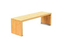 GFHTRELY Meubles D'entrée Chaise De Parc Banc Extérieur Banc Extérieur Carré Centre Commercial Repos Double Chaise De Rangée en Bois Massif Chaises D'extérieur(4)