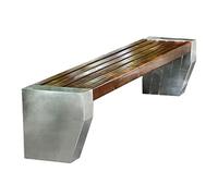 GFHTRELY Meubles d'entrée, chaise de parc d'extérieur, chaise d'extérieur en plein air, double cour, scénique, tabouret long en acier inoxydable en fer forgé, chaises d'extérieur (S : 120 cm)