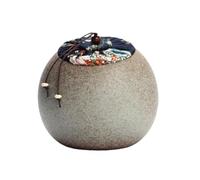 GFHTRELY Pot de thé Pot pour la conservation du thé en vrac en Céramique grossière Set de dans Kung Fu Conteneur pour le scellé pour la Cuisine à la maison Boîte à thé(L)