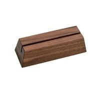 GFHTRELY Titulaire de la Carte de Visite Support de Carte Postale Simple et rétro en Noyer, Support de Carte de Message de Bureau, Support de Carte de Visite Vertical Boîte à Cartes de Visite(D)