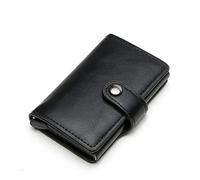 GFHTRELY Titulaire de la Carte de Visite Vintage Men's Credit Card Holder ID Holder Automatic Men Leather Card Holder Postcard Organizer Bag Boîte à Cartes de Visite(D)