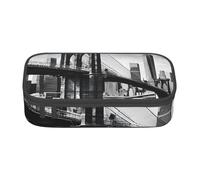 Gfhwpxcnb Brooklyn Bridge Trousse à crayons de grande capacité avec compartiment pour filles, garçons et adultes, Noir , Taille unique, Trousse de maquillage