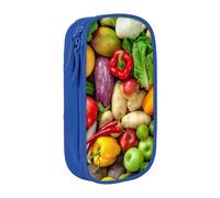 Gfhwpxcnb Grande trousse à crayons fruits et légumes frais pour garçons et filles, grande trousse à crayons avec compartiments pour stylos, trousse de papeterie pour bureau, fournitures scolaires,
