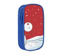 Gfhwpxcnb Grande trousse à crayons « Merry Christmas Day » pour garçons et filles, grande trousse à crayons avec compartiments - Pochette à stylos - Organiseur de papeterie pour bureau, fournitures