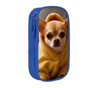 Gfhwpxcnb Grande trousse à crayons motif Chihuahua déprimé pour garçons et filles, grande trousse à crayons avec compartiments pour stylos, trousse de papeterie pour bureau, fournitures scolaires,