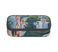 Gfhwpxcnb Lake Fairy Trousse à crayons de grande capacité avec compartiment pour filles, garçons et adultes, Noir , Taille unique, Trousse de maquillage