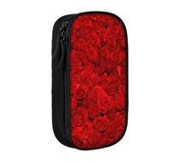 Gfhwpxcnb Rose Represents Trousse à crayons Love pour garçons et filles, grande trousse à crayons avec compartiments - Pochette à stylos - Organiseur de papeterie pour bureau, fournitures scolaires -