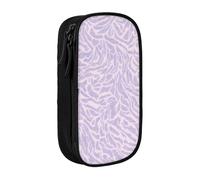 Gfhwpxcnb Trousse à crayons avec motif imprimé feuille violette pour garçons et filles, grande trousse à crayons avec compartiments, pochette à stylos, organiseur de papeterie pour bureau, fournitures