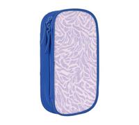 Gfhwpxcnb Trousse à crayons avec motif imprimé feuille violette pour garçons et filles, grande trousse à crayons avec compartiments, pochette à stylos, organiseur de papeterie pour bureau, fournitures