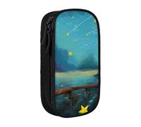 Gfhwpxcnb Trousse à crayons The Stars Beside The Single Plank Bridge pour garçons et filles, grande trousse à crayons avec compartiments pour stylos, trousse de papeterie pour bureau, fournitures