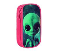 Gfhwpxcnb Trousse à crayons verte Alien pour garçons et filles, grande trousse à crayons avec compartiments pour stylos, papeterie, fournitures scolaires pour bureau, fournitures scolaires, noir,