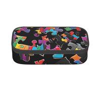 Gfhwpxcnb Trousse de sensibilisation à l'autisme - Grande capacité - Avec compartiment - Pour filles, garçons et adultes, Noir , Taille unique, Trousse de maquillage