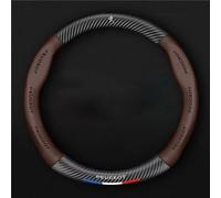 GFHZZS Voiture Caches de Volant pour Peugeot 207,avec Emblèmes Logo Couvre Volant Voiture Housse de Volant Respirant AntidéRapant élastique Protege Volant Accessoires Auto,O-type-2-Brown