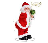 Gfilay Pere Noel Qui Twerk Le Twerk - Poupée en Peluche de Noël animée, Interactive, chantante et dansante pour Enfants - Chanter Une Chanson espagnole