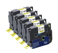 GFJHFDCR 1 3 5 Pack HSe231 Compatible avec HSe-231 HSe211 Hse221 Hse241 251 631 Fabricant d'étiquettes de Tubes thermorétractables(5PK 17.7mm HSe641)