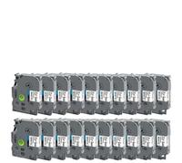 GFJHFDCR 30 pièces 231 Rubans d'étiquettes Multicolores 12mm TZ-Blanc-Ruban d'étiquettes 231 131 431 531 631 731 Compatible avec Le Fabricant d'étiquettes PT-H110(Black on White)