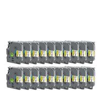 GFJHFDCR 30 pièces 231 Rubans d'étiquettes Multicolores 12mm TZ-Blanc-Ruban d'étiquettes 231 131 431 531 631 731 Compatible avec Le Fabricant d'étiquettes PT-H110(Black on Yellow)