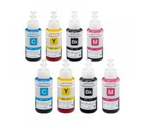 GFJHFDCR 350 ML de Recharge à l'encre Compatible avec diverses imprimantes de la série L, y Compris L200 L210 L222 L100 L110 L120 L132 L550 L555 L300 L355 L362 L366(2BK 2C 2Y 2M)