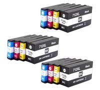 GFJHFDCR Cartouche à Encre à Jet d'encre remanufacturée 712 XL 712XL 3ED71A 3ED67A Compatible avec Design Jet T210 T230 T250 T650(712XL 3SET)