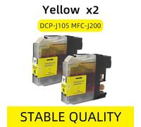 GFJHFDCR Cartouche à Encre Compatible LC535 LC539 Compatible avec DCP-J100 DCP-J105 MFC-J100 Afrique du Moyen-Orient d'Asie du Sud-Est(Yellow-2pc)