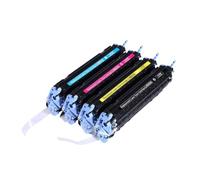 GFJHFDCR Cartouche de Toner Couleur, 4 Paquets, Compatible avec Les Fournitures d'imprimante 1600 2600n CM1015 Compatible avec numéro de pièce Q6000A Q6001A Q6002A Q6003A 124A(BK)