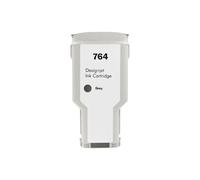 GFJHFDCR Cartouches d'encre compatibles Compatible avec HP764 DesignJet T3500 764 C1Q17A C1Q16A C1Q13A C1Q14A Couleur(1PCS GY-300ML)