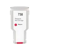 GFJHFDCR Chariot d'encre 676M6A 676M7A 676M8A 498N8A 130ml 300ml Compatible avec l'imprimante à Jet d'encre Couleur DESIGNJET T850 T950(Magenta-300ML)