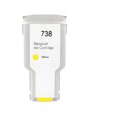 GFJHFDCR Chariot d'encre 676M6A 676M7A 676M8A 498N8A 130ml 300ml Compatible avec l'imprimante à Jet d'encre Couleur DESIGNJET T850 T950(Yellow-300ML)
