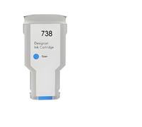 GFJHFDCR Chariot d'encre 676M6A 676M7A 676M8A 498N8A 130ml 300ml Compatible avec l'imprimante à Jet d'encre Couleur DESIGNJET T850 T950(Cyan-300ML)