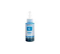 GFJHFDCR Recharge d'encre 664 T664 Compatible avec Les Fournitures d'imprimante L566 L575 L1300 ET 2500 ET 2550 ET 2600 ET 2650 ET-4500 ET-14000 L396 L3050 L3060 L3070(1PC Cyan)