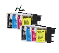 GFJHFDCR Remplacement Compatible LC985 CARTRIDGES DE L'ENK LC985BK LC985C LC985M LC985Y Compatible avec DCP J140W 145C 165C 195C 197C 385C 390CN MFC J265W J410 J415W J220(2set)