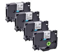 GFJHFDCR Ruban Ruban 18mm 4 5 6 10 pièces, étiquette Noire sur Blanche Compatible avec TZ 241(4 Pcs)