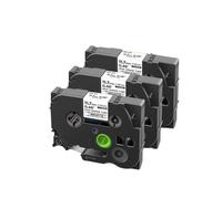 GFJHFDCR Ruban thermorétractable 6 9 12mm, Compatible avec l'étiqueteuse HSe 231 HSe 631 HSe 211 HSe 221 611(3PK Black on White)