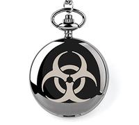 GFKJLOUJK Montre de Poche Montre de Poche avec Logo panthère Noire, Grande Montre de Poche rétro à Quartz, Pendentif, Collier, Cadeau