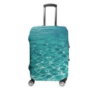 GFLFMXZW Housse de bagage à eau bleue Aqua Pool pour valise, approuvée par la TSA, élégante, lavable, extensible, protection anti-rayures, pour bagages de voyage de 48 à 81 cm, Style :, L, Housse de