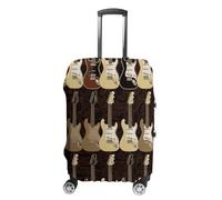 GFLFMXZW Housse de bagage à motif guitare artistique pour valise, approuvée par la TSA, housse de valise élégante, lavable, extensible, protection anti-rayures, pour bagages de voyage de 48 à 81 cm,