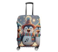 GFLFMXZW Housse de bagage à motif pingouin trio pour valise, approuvée par la TSA, élégante, lavable, extensible, protection anti-rayures, pour bagages de 48 à 81 cm, Style :, S, Housse de bagage