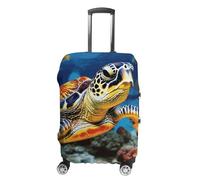 GFLFMXZW Housse de bagage colorée en forme de tortue de mer pour valise, approuvée par la TSA, élégante, lavable, extensible, protection anti-rayures, pour bagages de voyage de 48 à 81 cm, Style :, M,