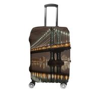 GFLFMXZW Housse de bagage de nuit New York Manhattan Bridge pour valise, approuvée par la TSA, élégante, lavable, extensible, protection anti-rayures, pour bagages de 48 à 81 cm, Style :, XL, Housse