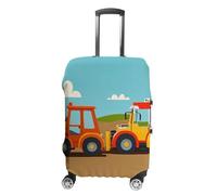 GFLFMXZW Housse de bagage de voiture de chantier de dessin animé pour valise, approuvée par la TSA, élégante, lavable, extensible, protection anti-rayures, pour bagages de 48,3 à 81,3 cm, Style :, S,