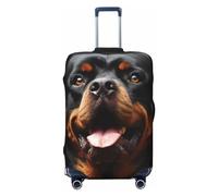 GFLFMXZW Housse de bagage de voyage cool Rottweiler Dog Art Valise Housse pour bagages tendance Convient aux bagages de 45,7 à 81,3 cm, Noir , XL