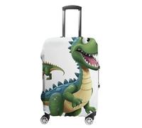 GFLFMXZW Housse de bagage de voyage élastique pour valise, motif dinosaure, housse de protection pour bagages, anti-rayures, housse décorative pour adulte, Images de dinosaures de dessin animé, L