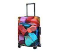 GFLFMXZW Housse de bagage de voyage, housse de valise élastique colorée à la craie - Housse de protection pour bagages de voyage anti-rayures - Housse décorative pour adulte (45,7 à 81,3 cm), Noir , M