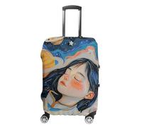 GFLFMXZW Housse de bagage de voyage, housse de valise élastique, style spatial, housses de protection pour bagages de voyage, anti-rayures, housse décorative pour adulte, Fantasy de style spatial, M