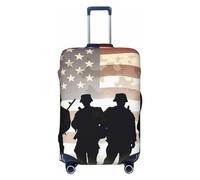 GFLFMXZW Housse de bagage de voyage - Journée des forces armées - Housse de protection tendance pour valise de 45,7 à 81,3 cm, Noir , L