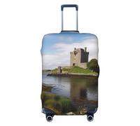 GFLFMXZW Housse de bagage de voyage Vue du château de Dunguaire Housse de protection pour valise de 45,7 à 81,3 cm, Noir , XL