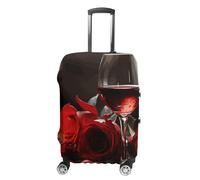 GFLFMXZW Housse de bagage en verre à vin et bougie pour valise, approuvée par la TSA, élégante, lavable, extensible, anti-rayures, pour bagages de 48 à 81 cm, Style :, L, Housse de bagage
